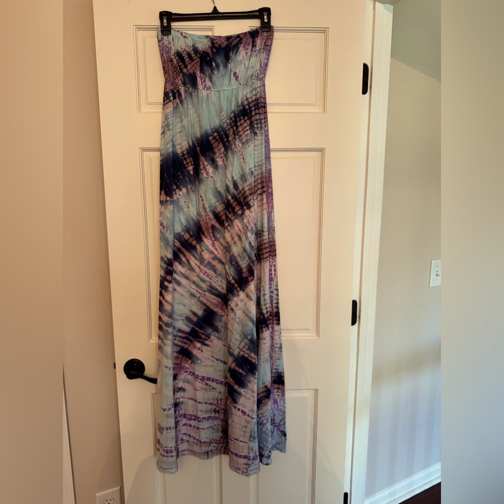 Hard Tail Tie-Dye Maxi Skirt - Purple and Blue